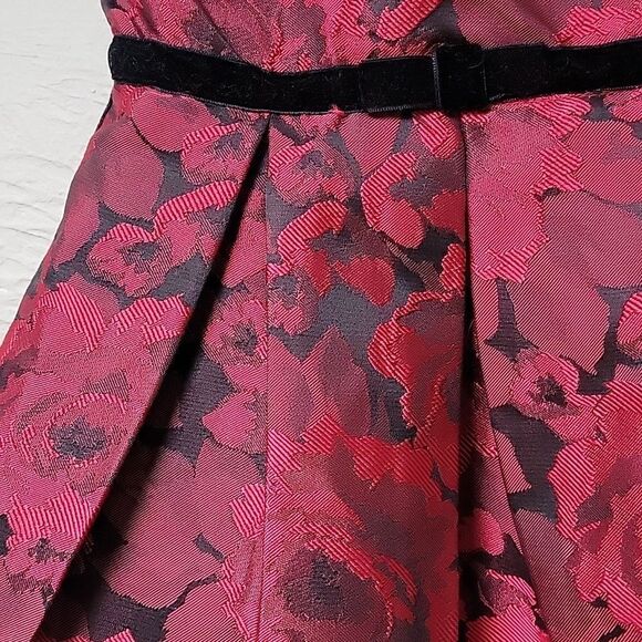 CHILDREN'S PLACE MOMMY & ME CLASSIC RED FLORAL JACQUARD PLEATED DRESS - NEW - Picture 4 of 9